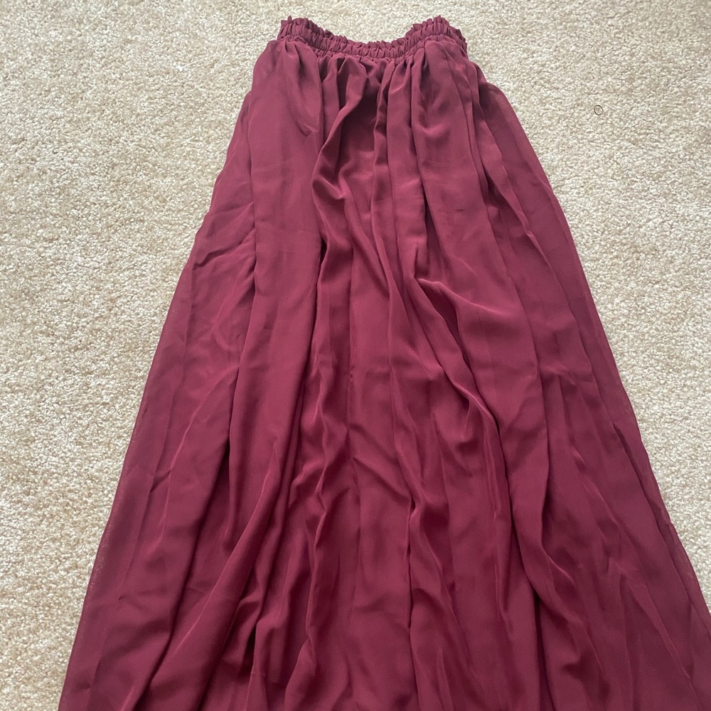 Burgundy Long skirt